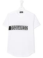 Dsquared2 Kids Logo Print T-shirt, Boy's, Size: 16 Yrs, White