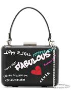 Pinko Graffiti Style Clutch Bag - Black