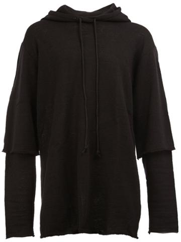 Song For The Mute Overlay Detail Hoodie