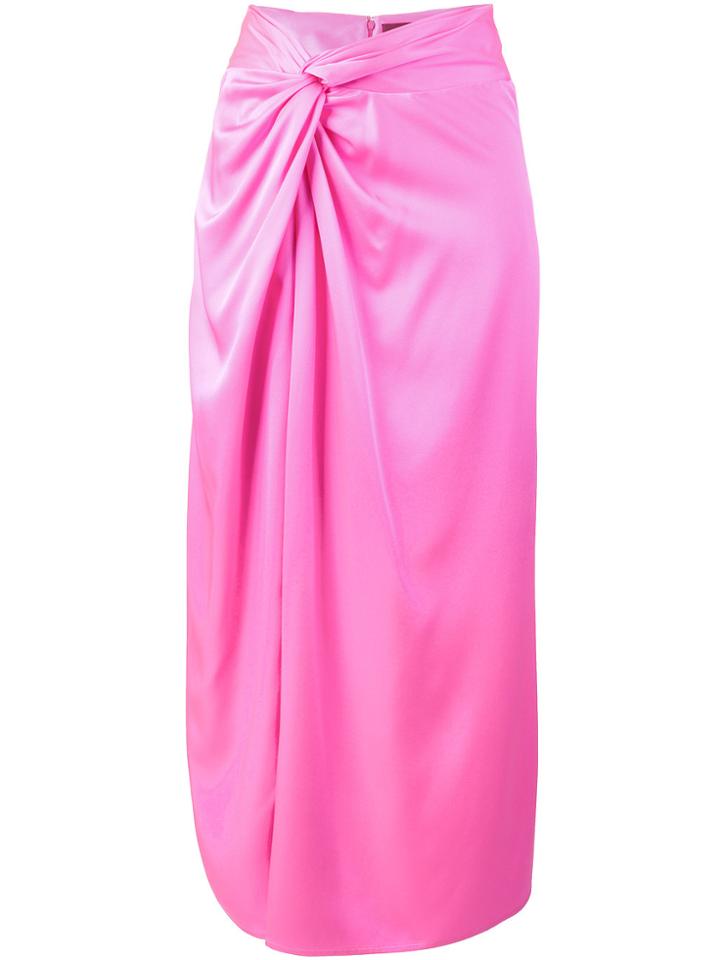 Sies Marjan Twist Satin Skirt - Pink & Purple
