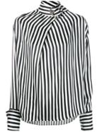 Marques'almeida - Buckled High Neck Blouse - Women - Silk - M, Black, Silk