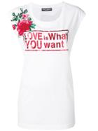 Dolce & Gabbana Love Print Longline T-shirt - White