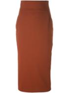 Erika Cavallini Pencil Skirt, Women's, Size: 42, Yellow/orange, Polyester/spandex/elastane/virgin Wool