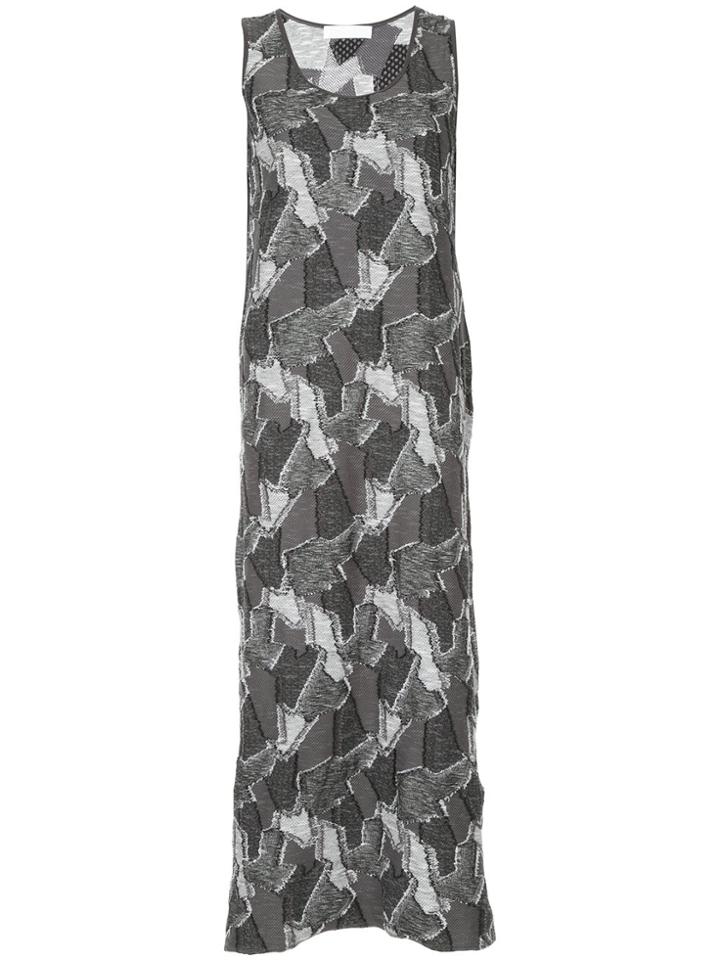 Roarguns Printed Sleeveless Dress - Grey