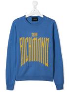 John Richmond Junior Contrast Logo Sweatshirt - Blue