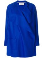 Harris Wharf London Oversized Wrap Coat - Blue