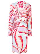 Emilio Pucci Burle Print Collared Silk Dress