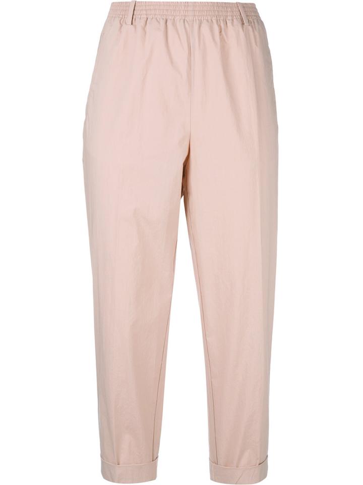 Forte Forte Cropped Pants, Women's, Size: 1, Pink/purple, Cotton