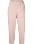 Forte Forte Cropped Pants, Women's, Size: 1, Pink/purple, Cotton