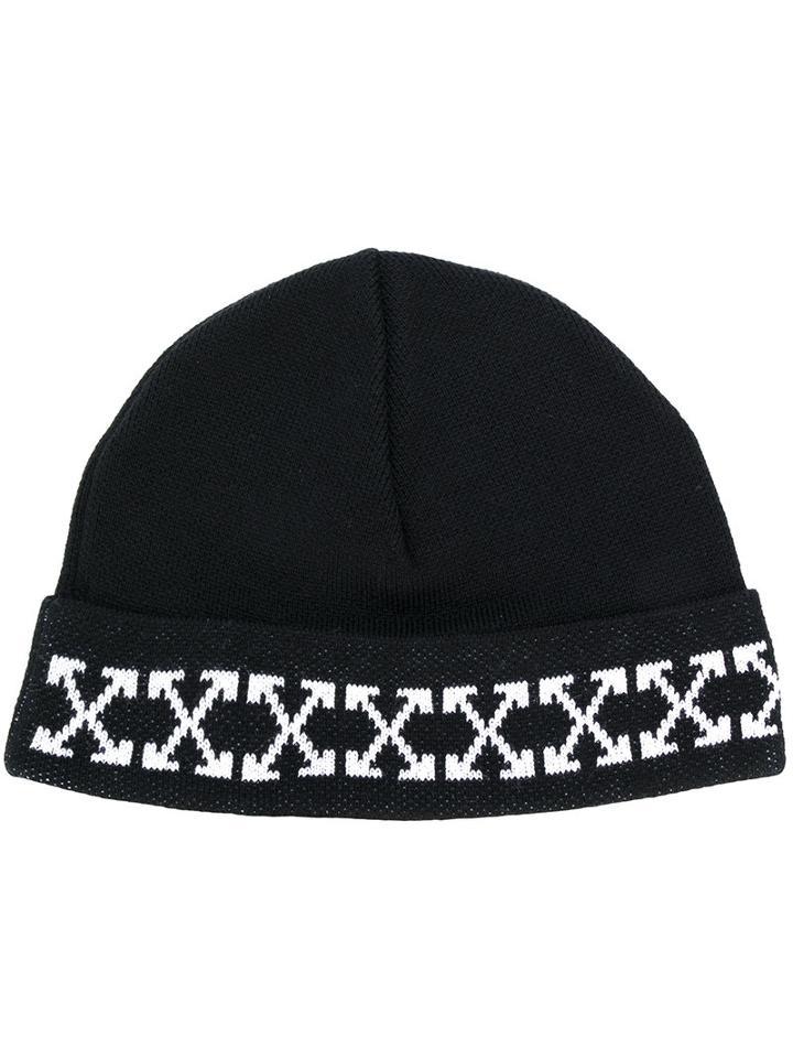 Off-white - Arrow Beanie - Men - Acrylic - One Size, Black, Acrylic