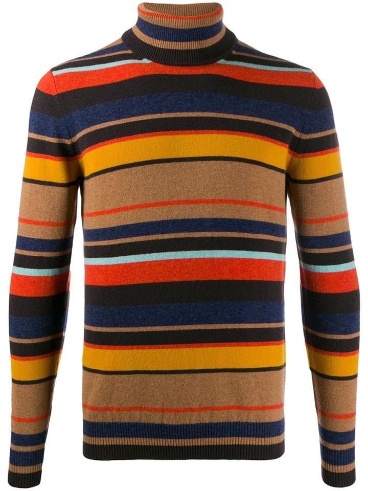 Altea Gauge 12 Striped Jumper - Brown