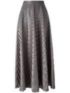 Golden Goose Deluxe Brand Pleated Herringbone Skirt, Women's, Size: Xs, Grey, Polyester