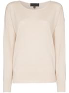 Nili Lotan Knitted Relaxed Fit Cashmere Jumper - Neutrals