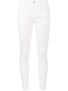Frame Denim Le Color White Mid Rise Skinny Jeans