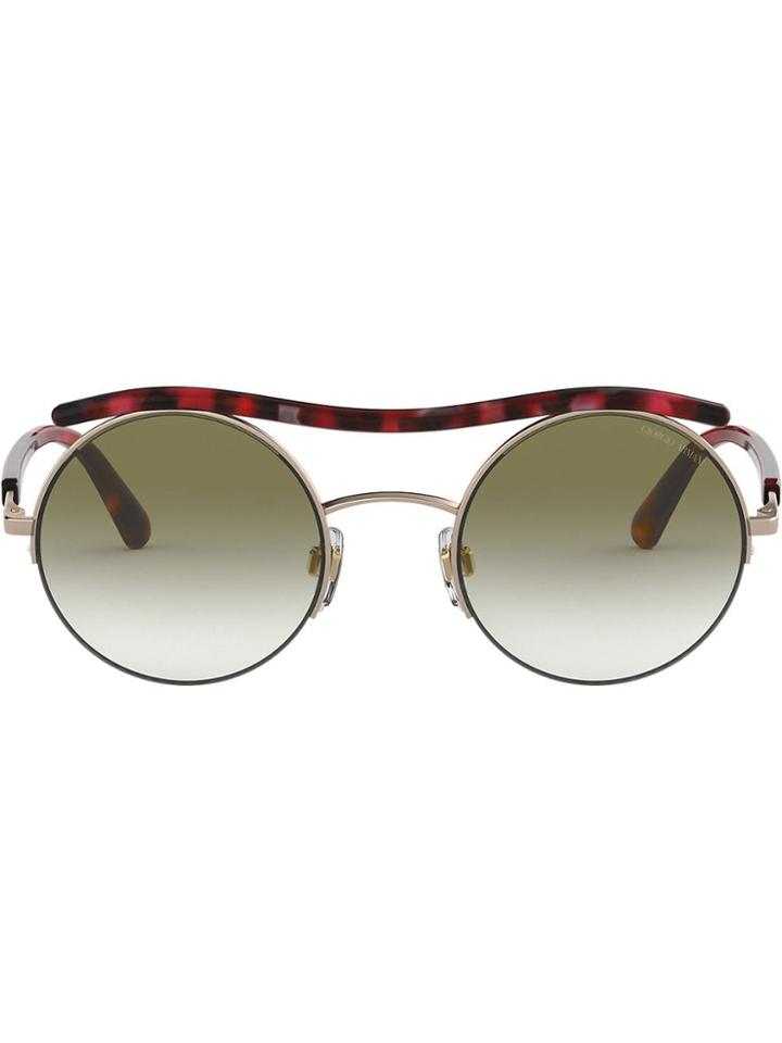 Giorgio Armani Round Frame Sunglasses - Metallic