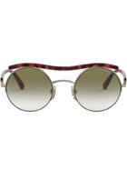 Giorgio Armani Round Frame Sunglasses - Metallic