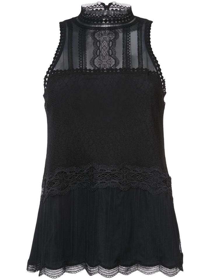 Jonathan Simkhai Lace Detail Top - Black