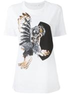 Neil Barrett - Mechanical Owl Print T-shirt - Women - Cotton - S, White, Cotton