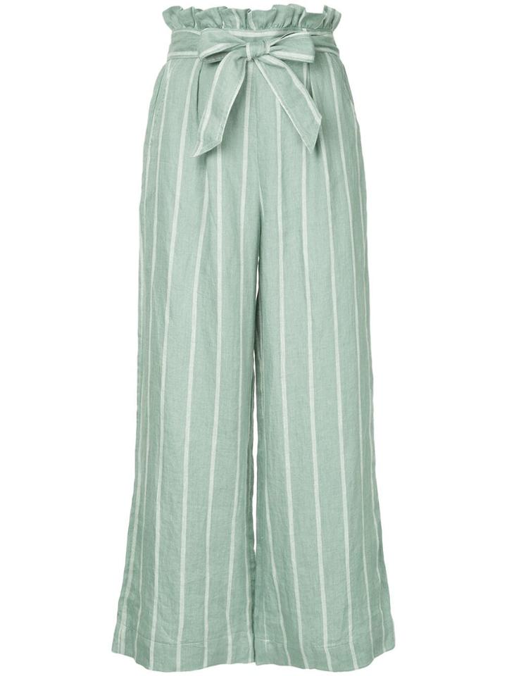 Suboo Striped Wide Leg Trousers - Blue