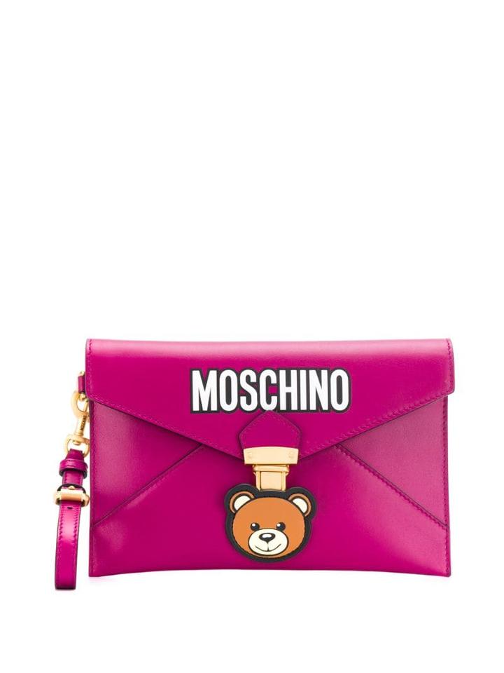 Moschino Teddy Bear Clutch Bag - Pink