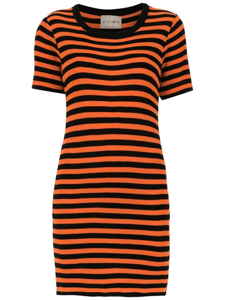 Andrea Bogosian Striped Slim Dress - Black