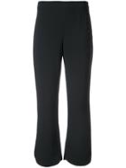 Prada Cropped Bootcut Trousers - Black