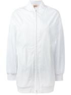 No21 - Mesh Zipped Sport Jacket - Women - Cotton/polyester - 40, White, Cotton/polyester