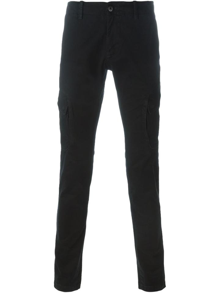 Stone Island Washed Cargo Trousers - Black