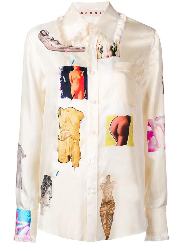 Marni Opi Print Shirt - Neutrals