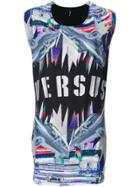 Versus Graphic Car Print Tank Top - Black