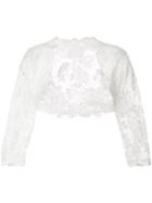 Olvi´s Lace-embroidered Cropped Cardigan - White