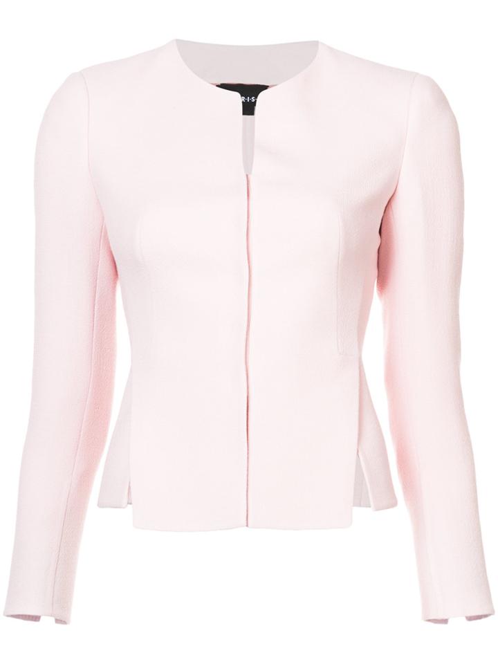 Akris Fitted Split Hem Jacket - Pink & Purple