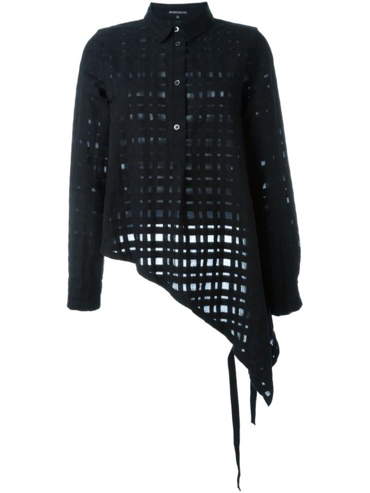Ann Demeulemeester Sheer Checked Shirt