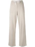 Majestic Filatures - Wide Leg Track Pants - Women - Linen/flax - I, Nude/neutrals, Linen/flax