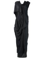 Rick Owens - Egret Evening Dress - Women - Silk/acetate - 40, Black, Silk/acetate