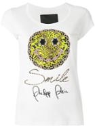 Philipp Plein Smiley T-shirt, Women's, Size: Large, White, Cotton