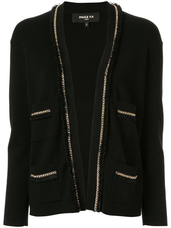 Paule Ka Chain-embellished Cardigan - Black