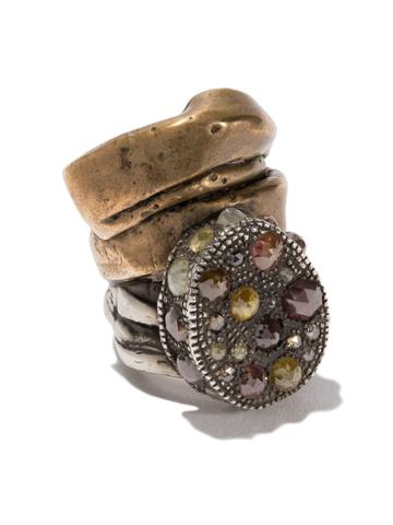 Hunrod Diamond Plaque Ring - Unavailable
