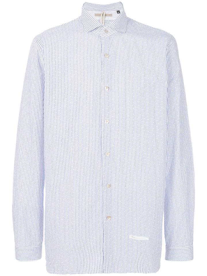 Dnl Striped Printed Shirt - Blue