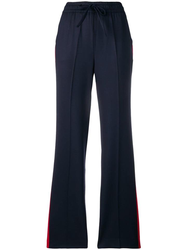 P.a.r.o.s.h. Straight Leg Stripe Trousers - Blue