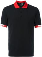 Raf Simons X Fred Perry Tipped Cuff Polo Shirt, Men's, Size: 38, Black, Cotton