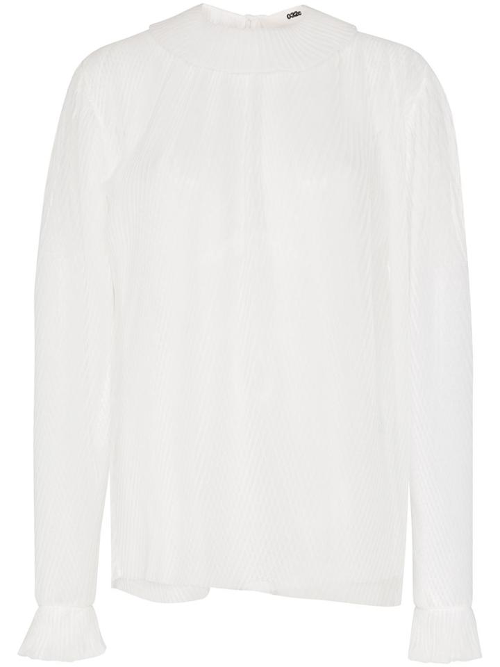 032c Cosmic Workshop Plissé Top - White