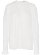 032c Cosmic Workshop Plissé Top - White