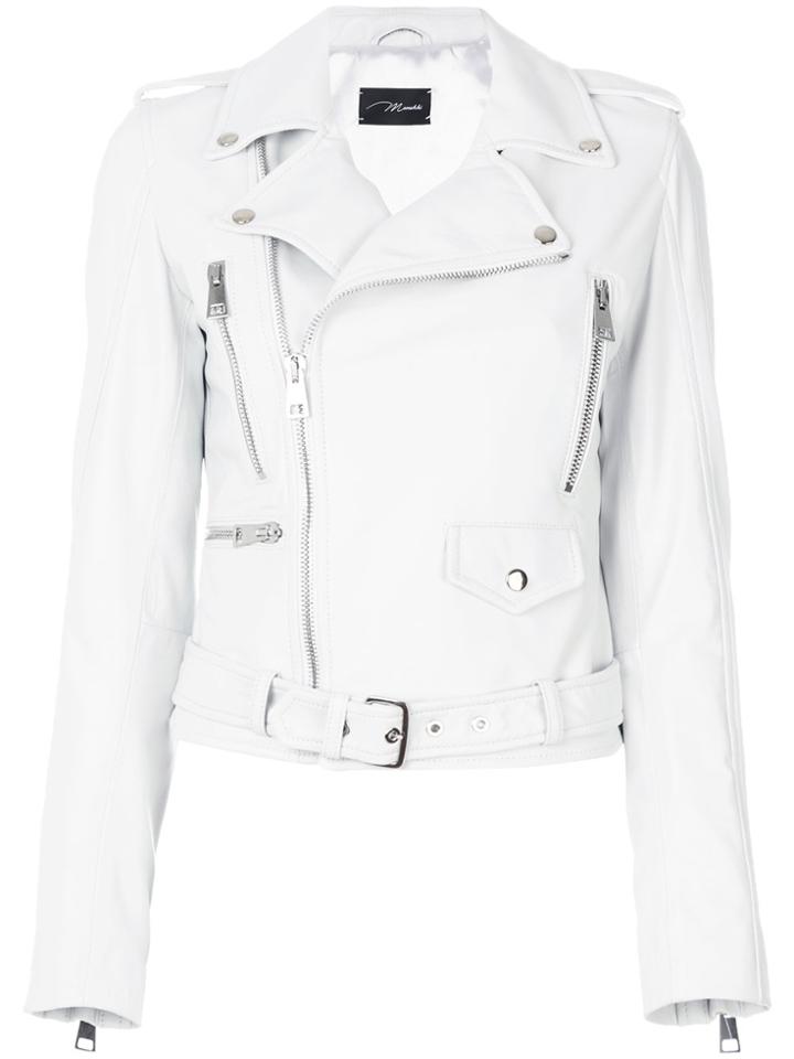 Manokhi Off-center Zip Fastening Jacket - White