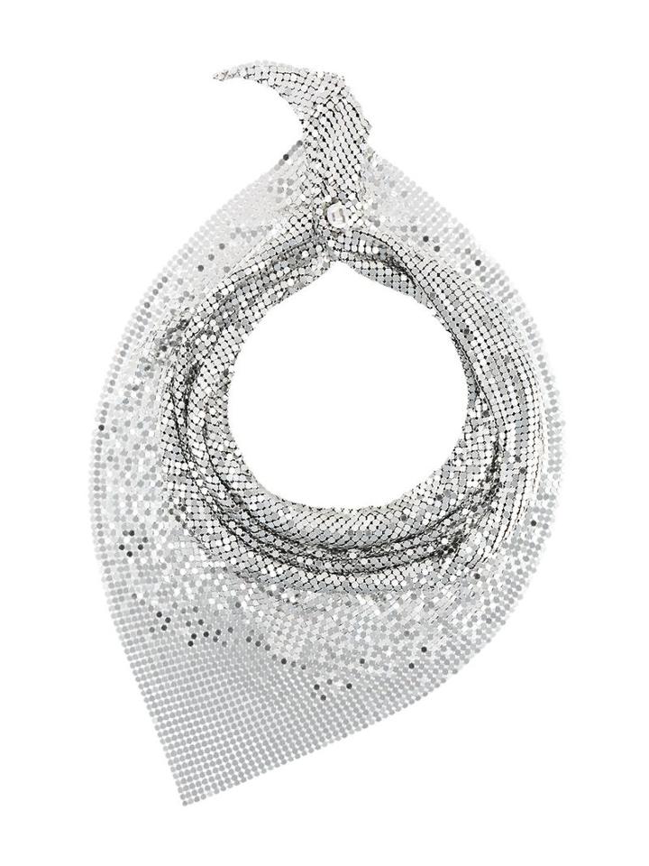 Paco Rabanne Mesh Necklace, Women's, Metallic