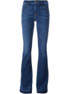 Frame Denim Flared Jeans, Women's, Size: 28, Blue, Cotton/polyester/spandex/elastane