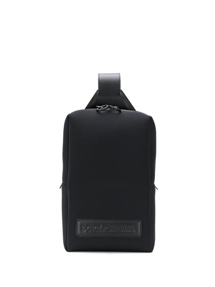Dolce & Gabbana Tonal Logo One-shoulder Backpack - Black