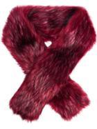 Gucci Faux Fur Wrap-around Scarf - Red