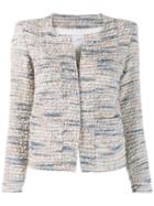 Iro Embroidered Fitted Jacket - Blue