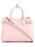Burberry Small 'banner' Tote - Pink & Purple